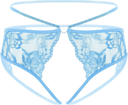 Avidlove Lace Thongs for Women Strap Cheeky Underwear Floral Lace Panties Hollow Out G-String