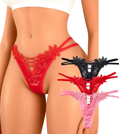 Flattering g-string panties worn on woman
