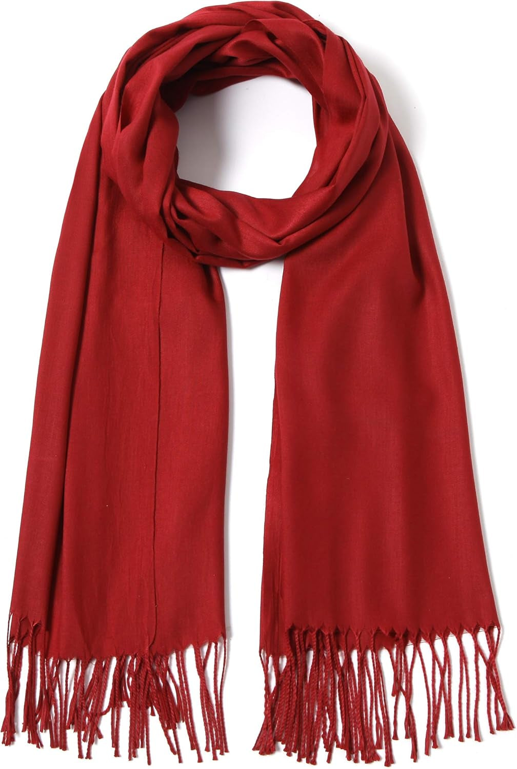 Cindy & Wendy Pashmina Shawls and Wraps Large Scarfs for Women Wedding Party Bridal Long Fashion Solid Shawl Wrap Fringes