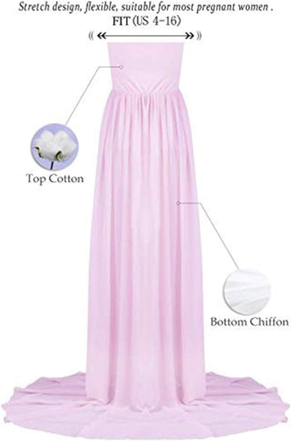 Mommy Jennie Maternity Dress for Photoshoot Sleeveless Open Front Photography Gown