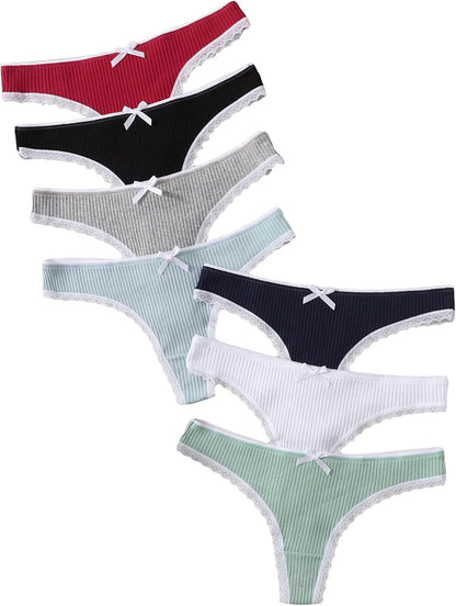 GORGLITTER 7-pack g-string thongs assorted cute colors