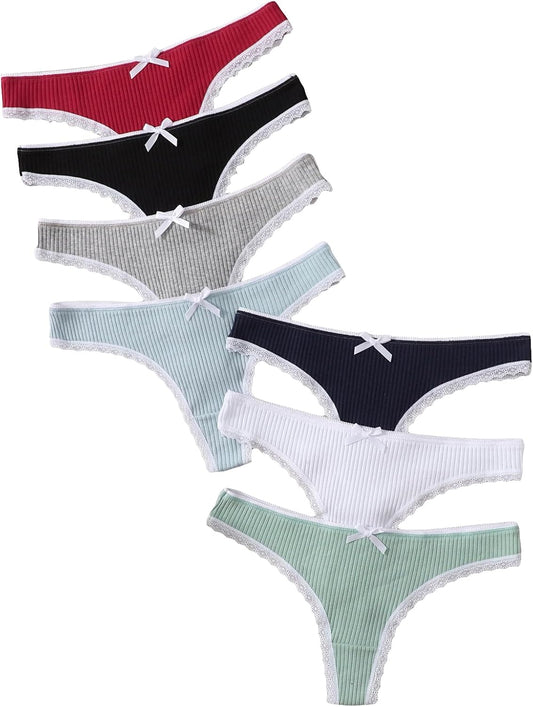 GORGLITTER 7-pack g-string thongs assorted cute colors
