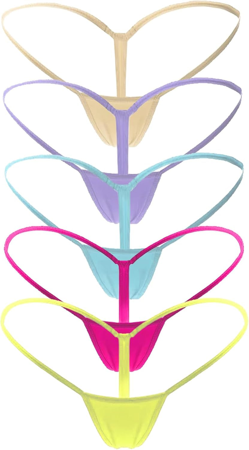 Minimal coverage micro thong panties for women