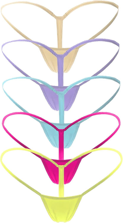 Minimal coverage micro thong panties for women