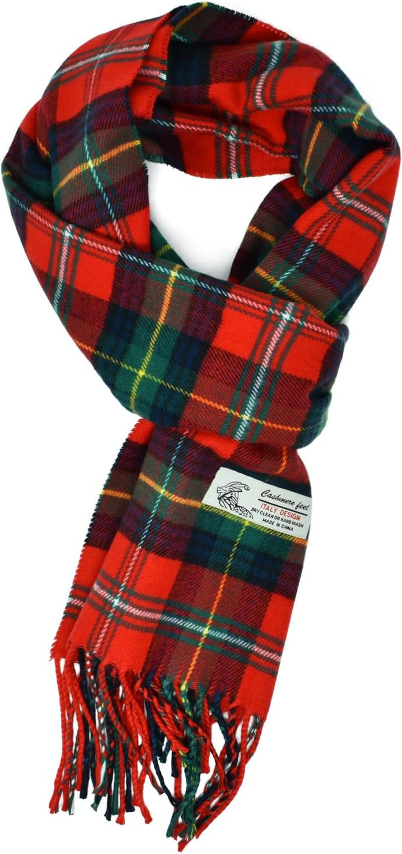Glory Max Scottish Stewart Tartan Plaid Luxurious Winter Scarf Soft Cashmere Feel 72"X12"
