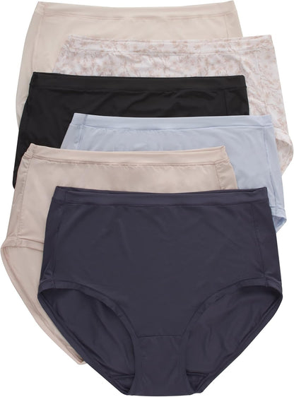 Hanes microfiber thong panty in classic black