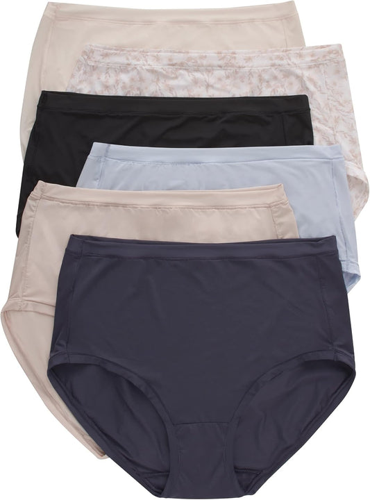 Hanes microfiber thong panty in classic black