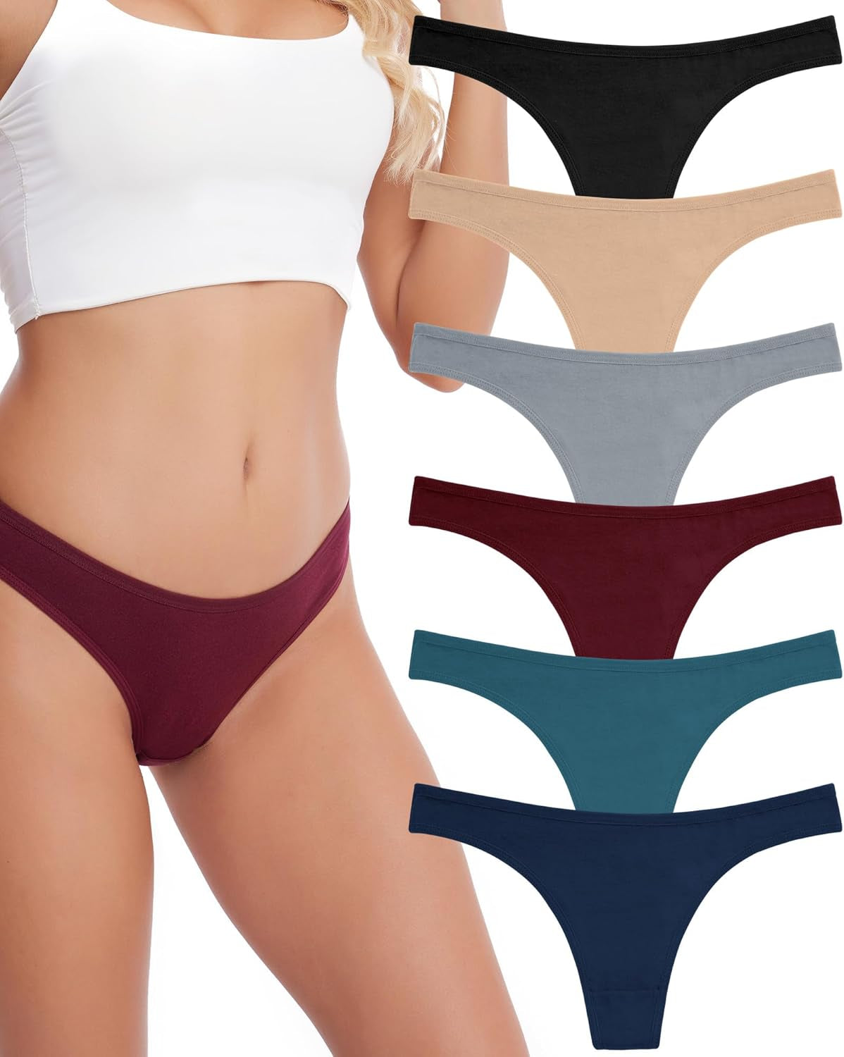 Back view of ANZERMIX cotton thong underwear construction