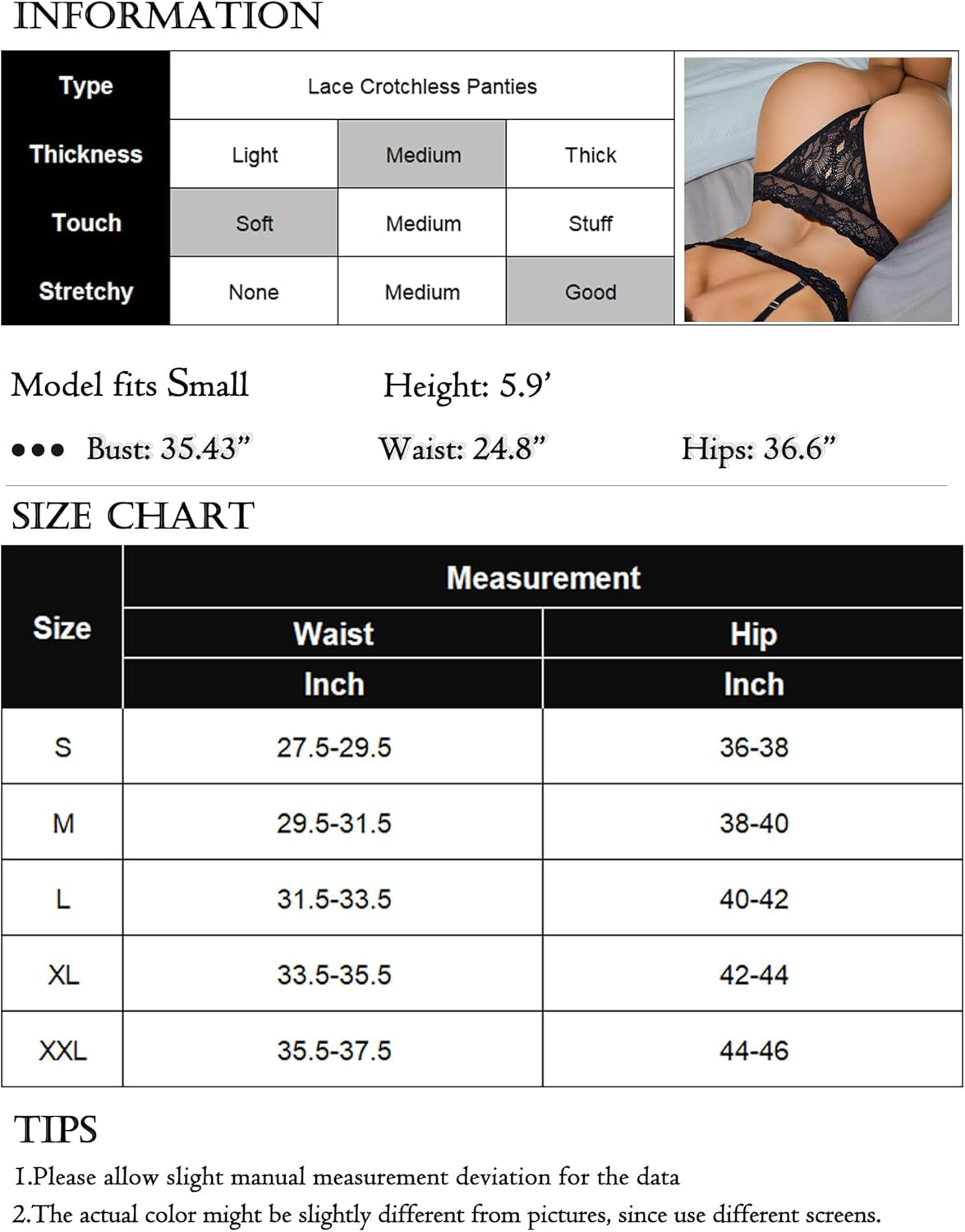 Back view of low-rise t-back hipster thong design