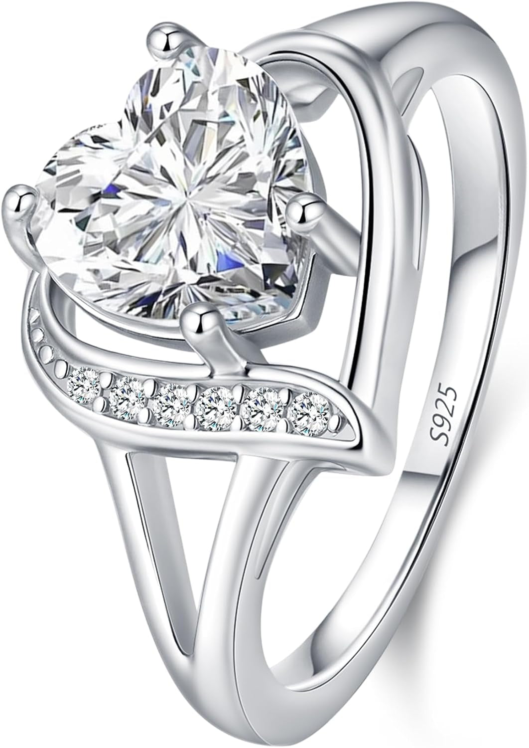 Engagement Rings for Women AAA+ Heart Cubic Zirconia Promise Rings for Her Womens Rings Black Gold Gothic Rings Christmas Gifts Fashion Wedding Rings Statement Rings for Women