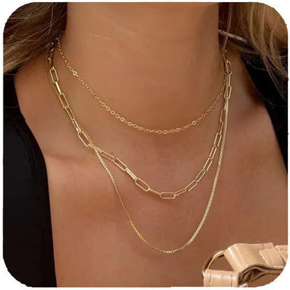 Gold Charm Necklace for Women Star Pearl Charms Pendant Neckalces Dainty 14K Gold Plated Summer Beach Ocean Jewelry Gifts