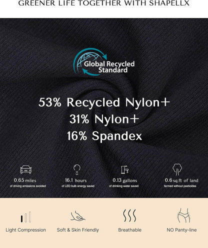 SHAPELLX shapewear fabric detail showing breathable seamless construction