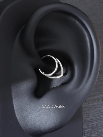 16G Titanium Septum Rings Double Septum Jewelry Daith Piercing Jewelry Silver Gold Hinged Segment Helix Clicker Piercing Jewelry 8 Mm 10 Mm Seamless Ring Hypoallergenic Jewellery for Her