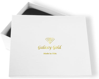 Galaxy Gold GG 14K Solid Gold 18" Necklace with Sapphire Flower Pendant