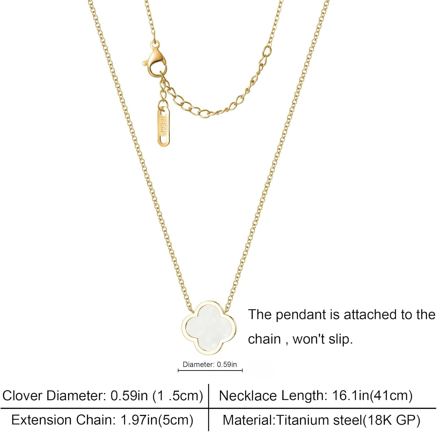 3 PC Set 18K Gold Plated Clover Necklace Dainty Four Leaf Clover Necklaces for Women Mothers Day Gift Birthday Valentine'S Day Charm Necklace