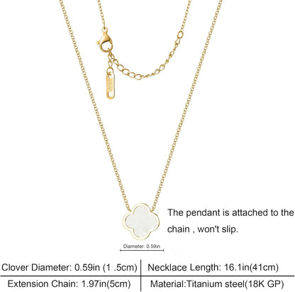 3 PC Set 18K Gold Plated Clover Necklace Dainty Four Leaf Clover Necklaces for Women Mothers Day Gift Birthday Valentine'S Day Charm Necklace
