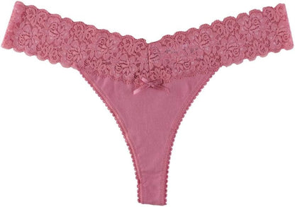 Model wearing UWOCEKA comfortable cotton thong underwear