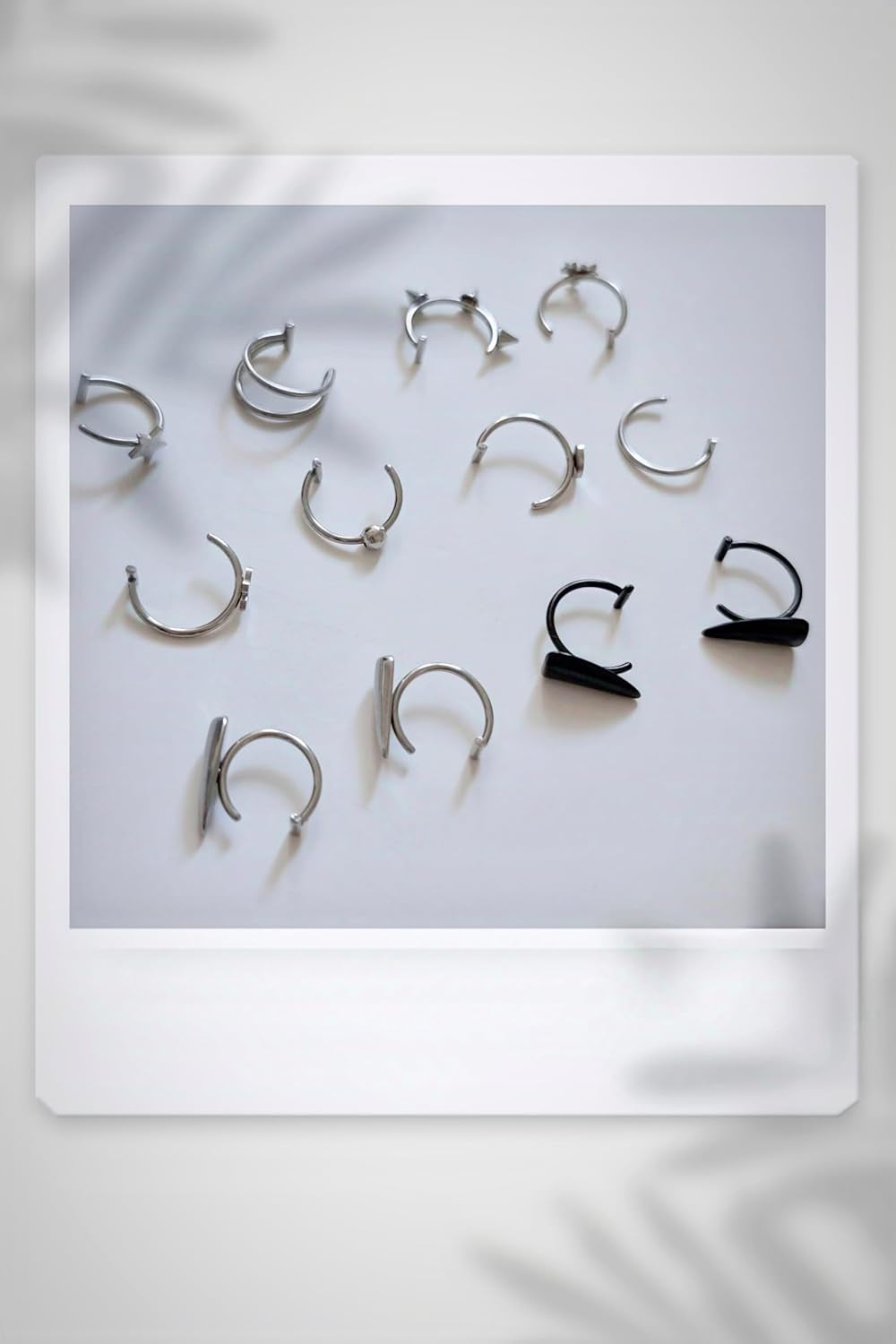 Fake Lip Piercing Faux Lip Ring Cuffs Clip on Faux Snake Bites Hoops Non Piercings Jewelry Vampire Teeth Fangs