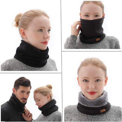 Novforth Winter Neck Warmer Men Ski, Neck Gaiter Face Scarf Women, Fleece Scarf for Men Gaiter Mask, Thick Windproof Scarves