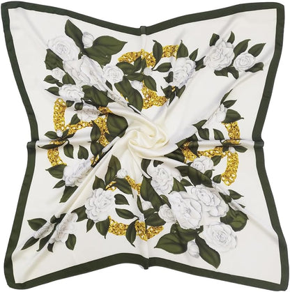 Julunar Silk like Head Scarf for Women - Satin Large Hair Scarves - 35" Square Silk Hair Wrap for Sleeping with Gift Packed