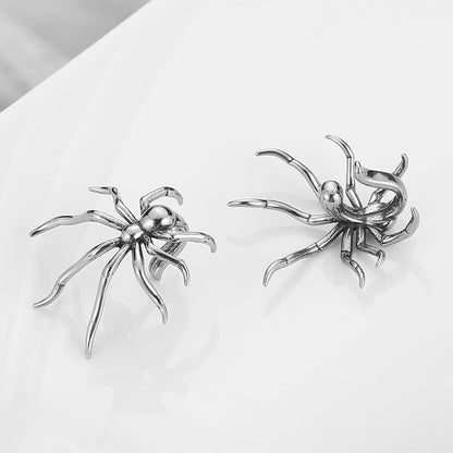 HZMAN Halloween Spider Ear Cuff for Women Goth Stainless Steel Clip on Cartilage Fake Earrings