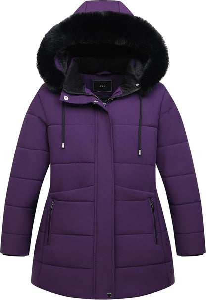 Plus size winter coat packed showing compact storage