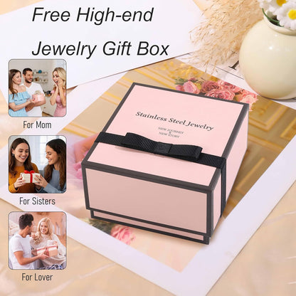 18K Gold Bracelets for Women - Clover Cuff & Cubic Zirconia Tennis Bangle Set - Non-Tarnish Stainless Steel Jewelry Gift for Valentine‘S, Christmas & Mother’S Day