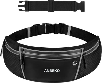 Grey running belt packed with phone and essentials