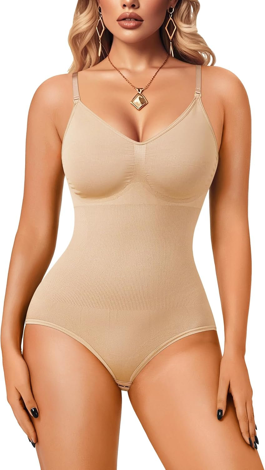 Shapewear camisole leotard spaghetti strap comfort detail