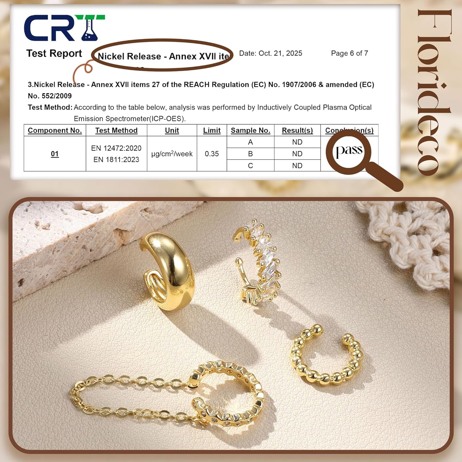 Florideco 4Pcs Ear Cuffs Non-Piercing for Women Dainty 14K Gold Plated Clip on Cartilage Earrings Hypoallergenic Huggie Hoop Cuffs Fake Earings for Non Pierced Ears