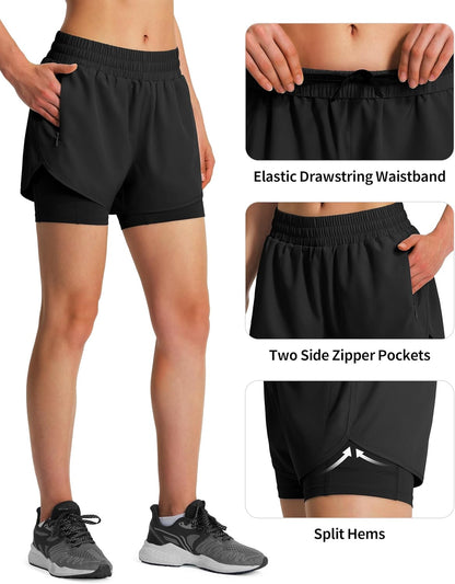 Breathable women's athletic shorts lightweight fabric close-up