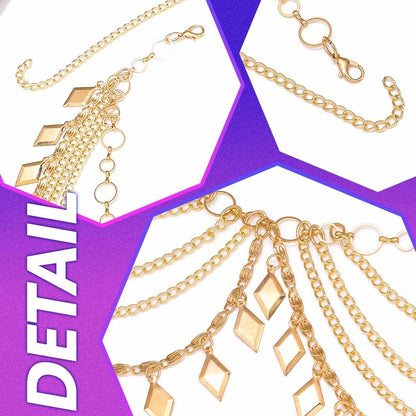 JEWEKY Gold Waist Chain Layered Belly Chains Rave Body Jewelry for Women