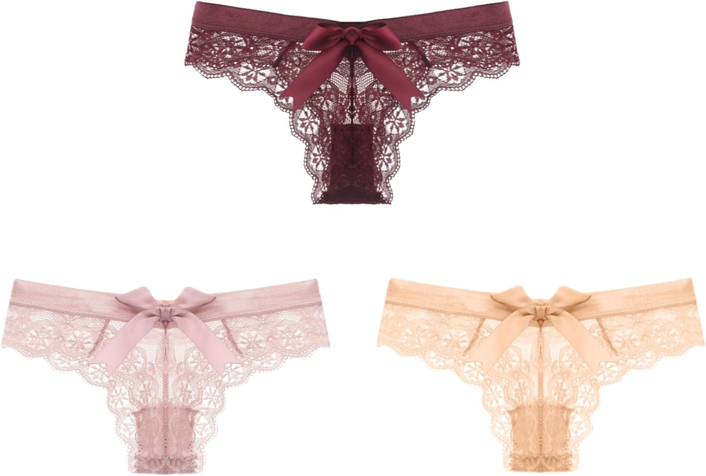 Low-rise lace tangas thong panties all-day comfort