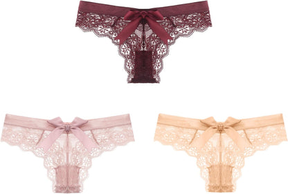 Low-rise lace tangas thong panties all-day comfort