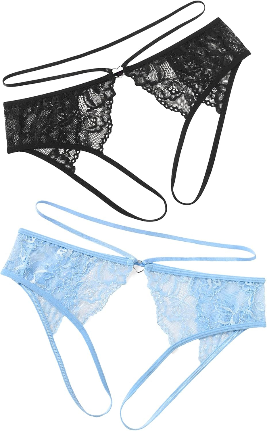 Glamorous cheeky lace thongs floral pattern