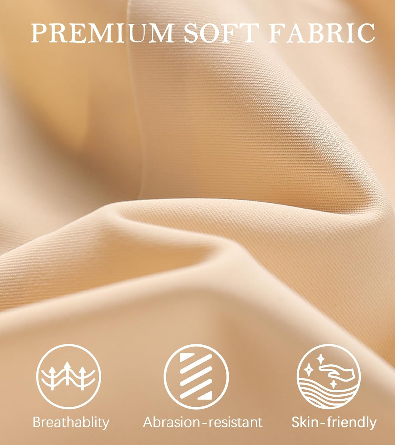 Soft fabric high waisted thong construction and design details