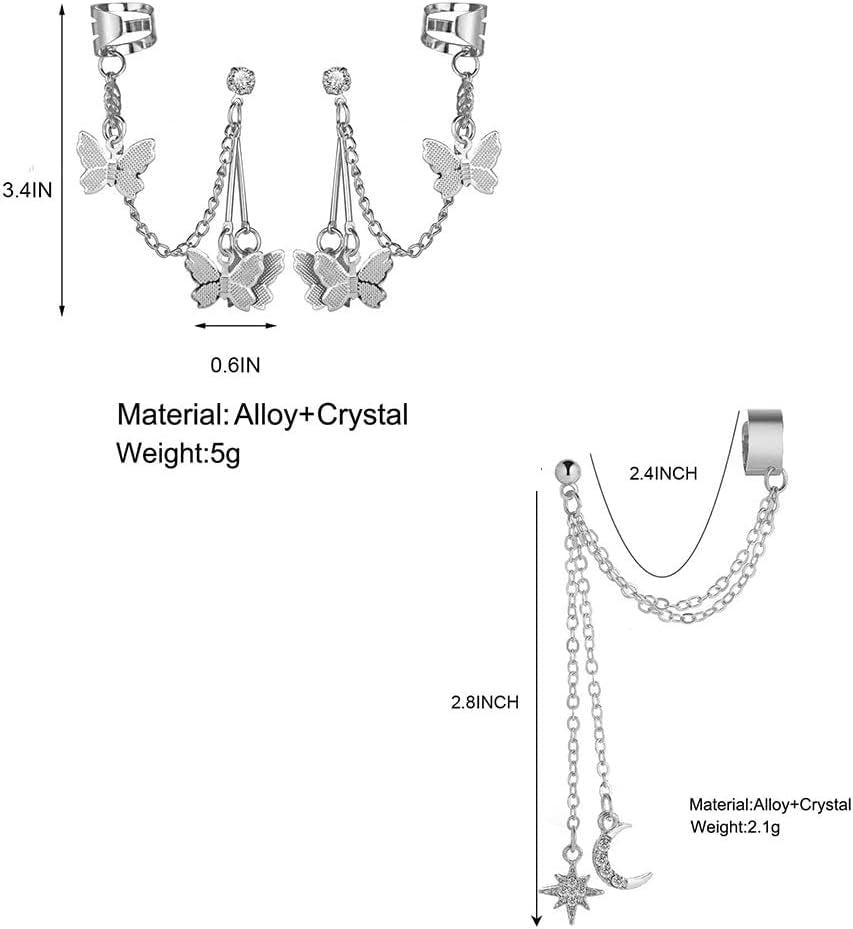 81 Pcs Ear Cuff Helix Cartilage Ear Clip on Wrap Earrings Ear Cuffs for Women Men Non Piercing Ear Clip Fake Earrings Cartilage(Gold/Silver/Black)