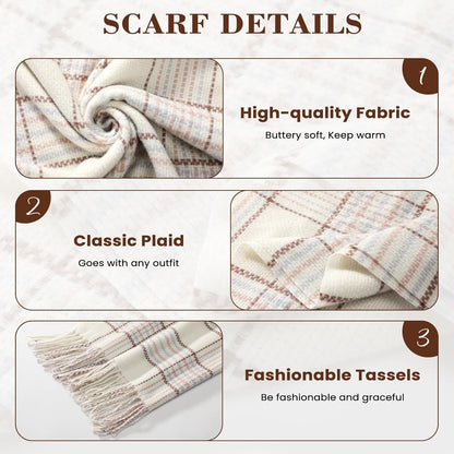 Clothirily Women'S Winter Scarf - Warm Pashmina Shawls and Wraps for Evening Dress Winter Fashion Scarves Ladies Gifts