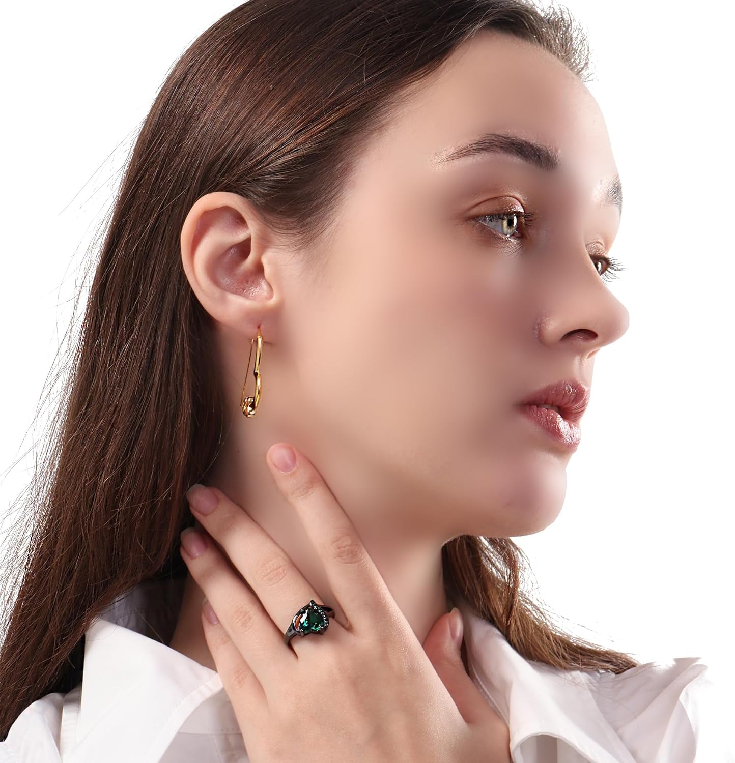 Engagement Rings for Women AAA+ Heart Cubic Zirconia Promise Rings for Her Womens Rings Black Gold Gothic Rings Christmas Gifts Fashion Wedding Rings Statement Rings for Women