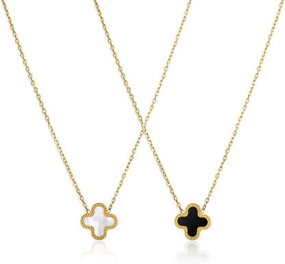 NAWU 18K Gold Clover Pendant Necklace for Women Lucky Four Leaf Clover Necklace Set Fashion Jewelry Gifts for Women