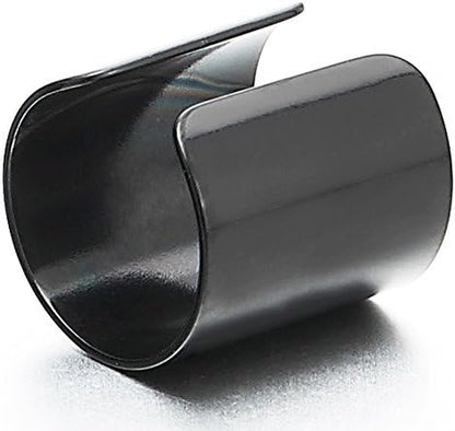 2Pcs Stainless Steel Ear Cuff Ear Clip Non-Piercing Clip on Earrings for Men and Women