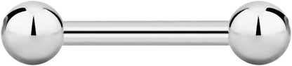 Forbidden Body Jewelry Nipple Barbell, Nipple Bars, Silver Nipplerings Piercing Surgical Steel 8G - 18G Straight Barbell Body Jewelry (Sold Individually)