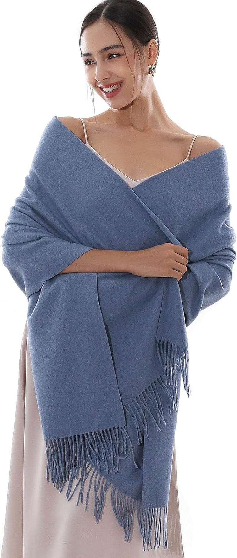 RIIQIICHY Winter Scarfs for Women Pashmina Shawls Wraps for Evening Dresses Large Warm Soft Scarves