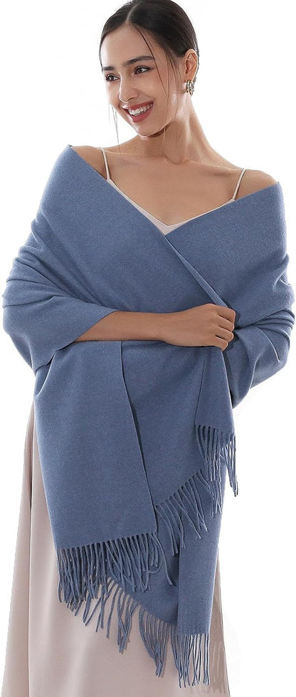 RIIQIICHY Winter Scarfs for Women Pashmina Shawls Wraps for Evening Dresses Large Warm Soft Scarves