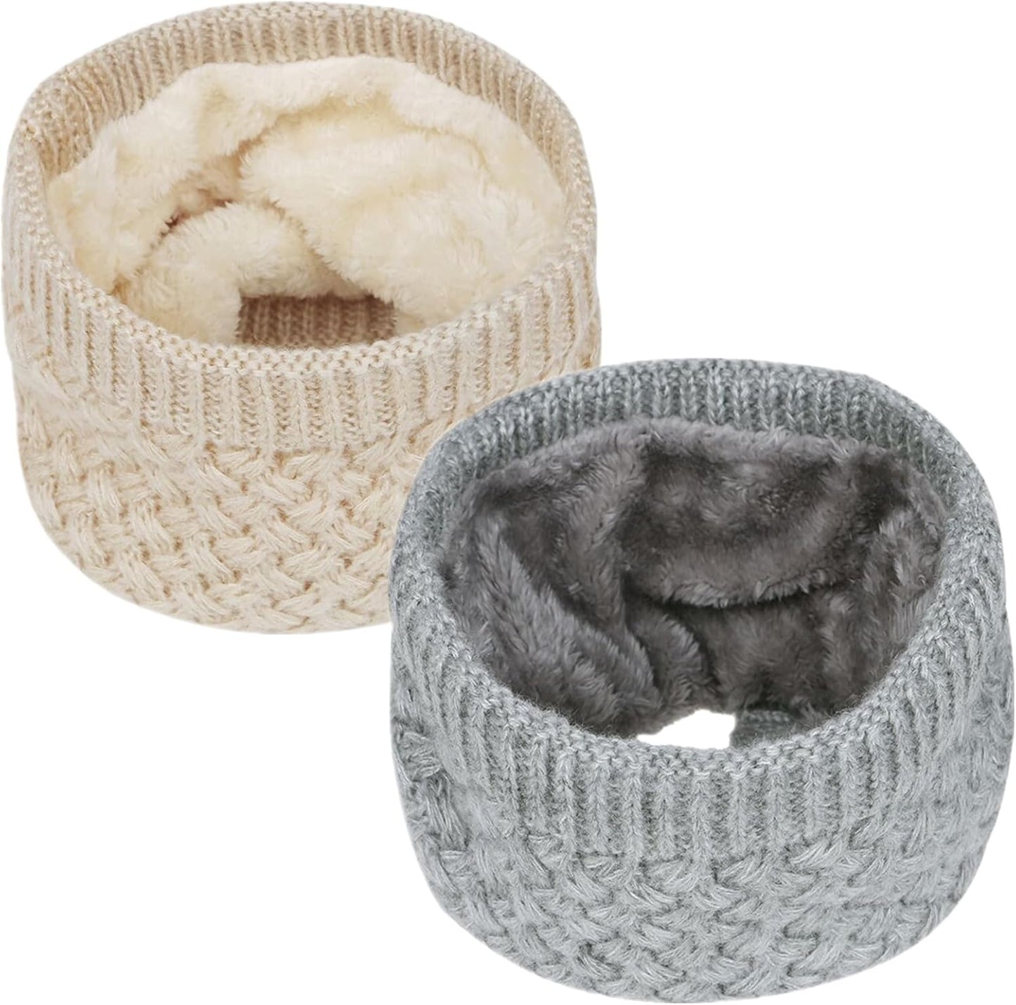 Loritta Neck Warmer Winter Warm Infinity Scarf Double-Layer Thick Fleece Windproof Scarves for Women Men