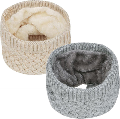 Loritta Neck Warmer Winter Warm Infinity Scarf Double-Layer Thick Fleece Windproof Scarves for Women Men