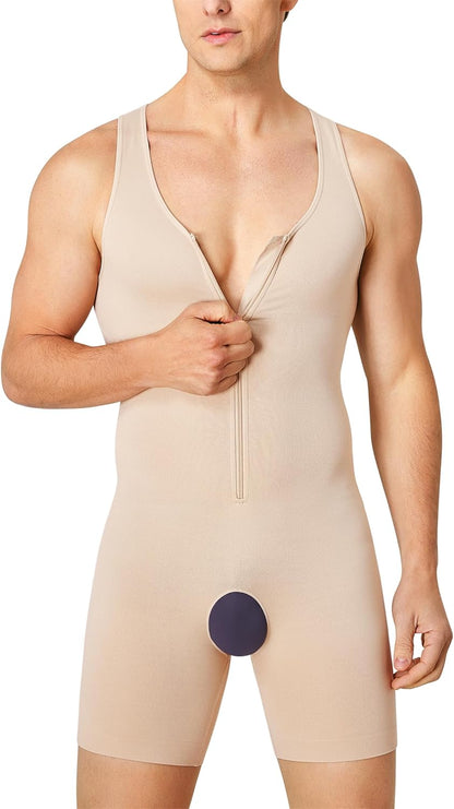 Full body compression suit for men gynecomastia support