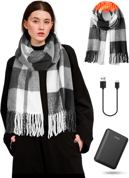 Heated Scarf for Women/Men, Electric Heating Scarf with 5500Mah Battery, up to 8 Hours of Warmth Heater for Winter