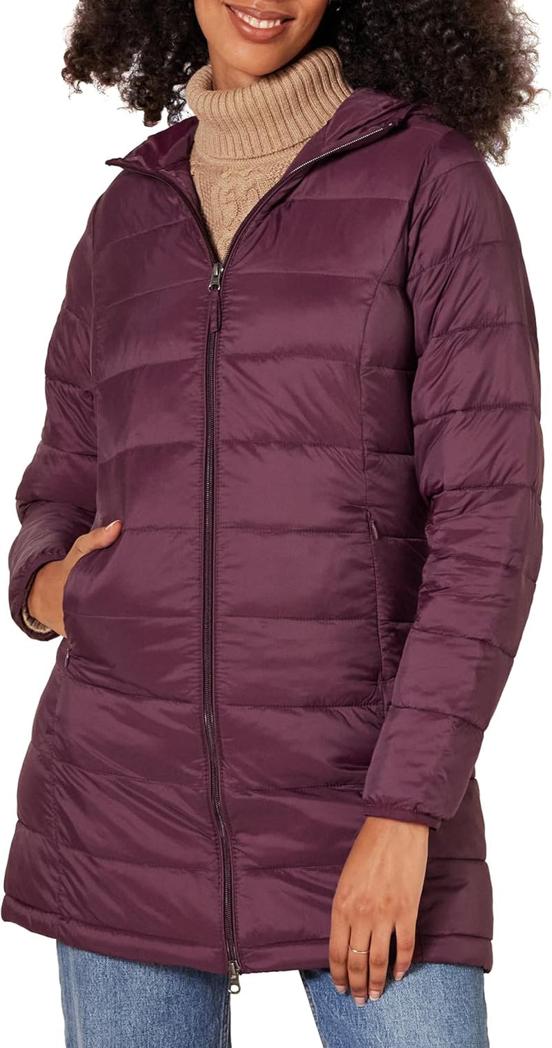 Amazon Essentials Womens Lightweight Water-Resistant Packable Hooded Puffer Coat (Available in plus Size)