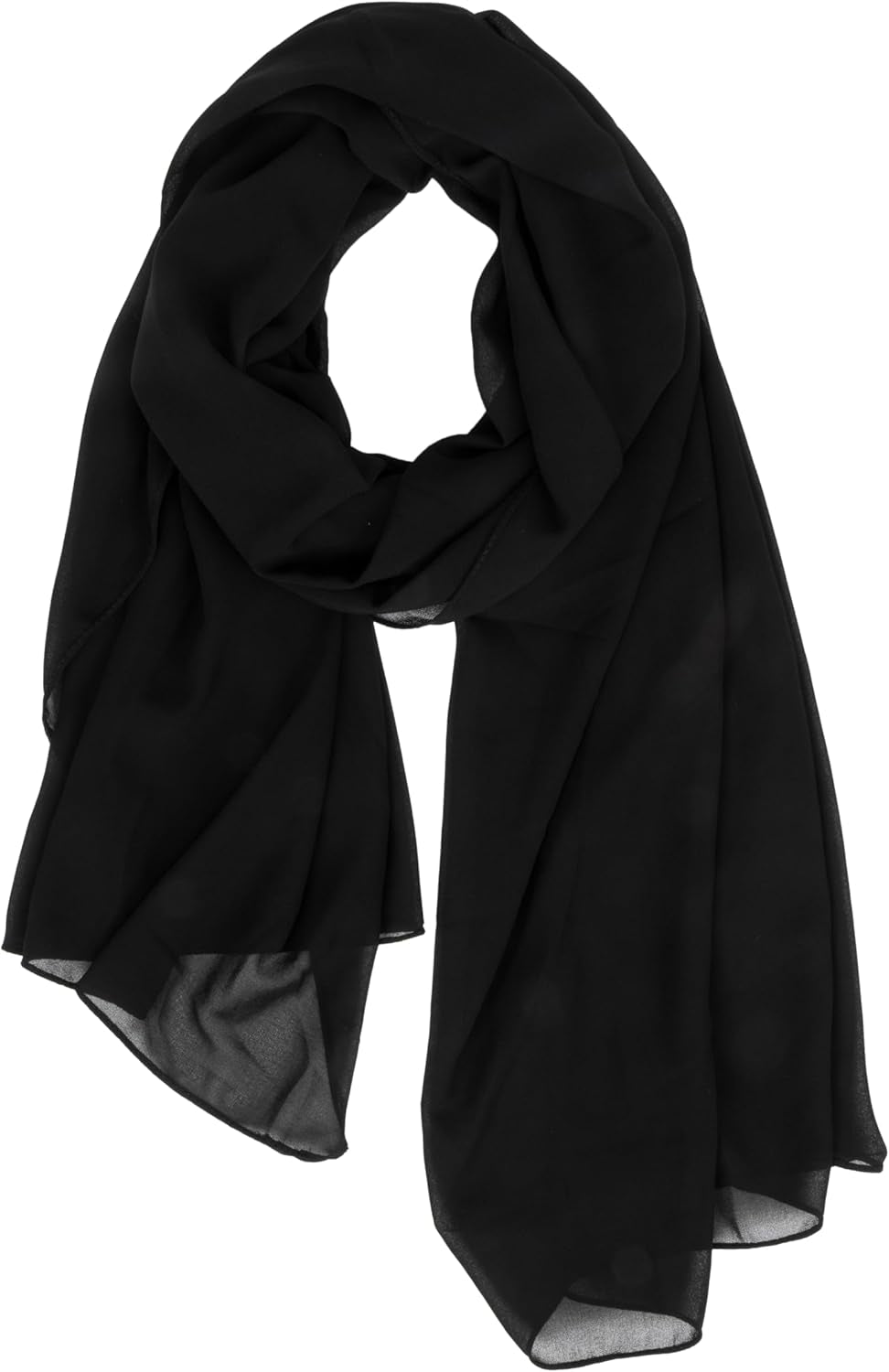 Women Lightweight Chiffon Scarf Breathable Solid Color Long Fashion Scarves Sun-Proof Shawls Wrap